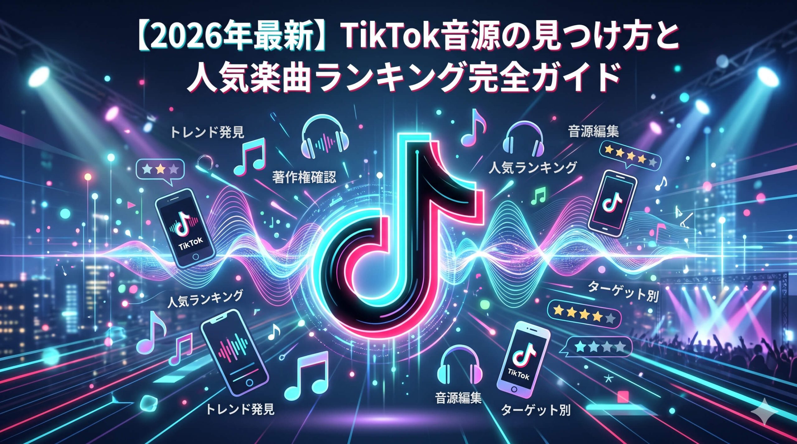 【2026年最新】TikTok音源の見つけ方と人気楽曲ランキング完全ガイド